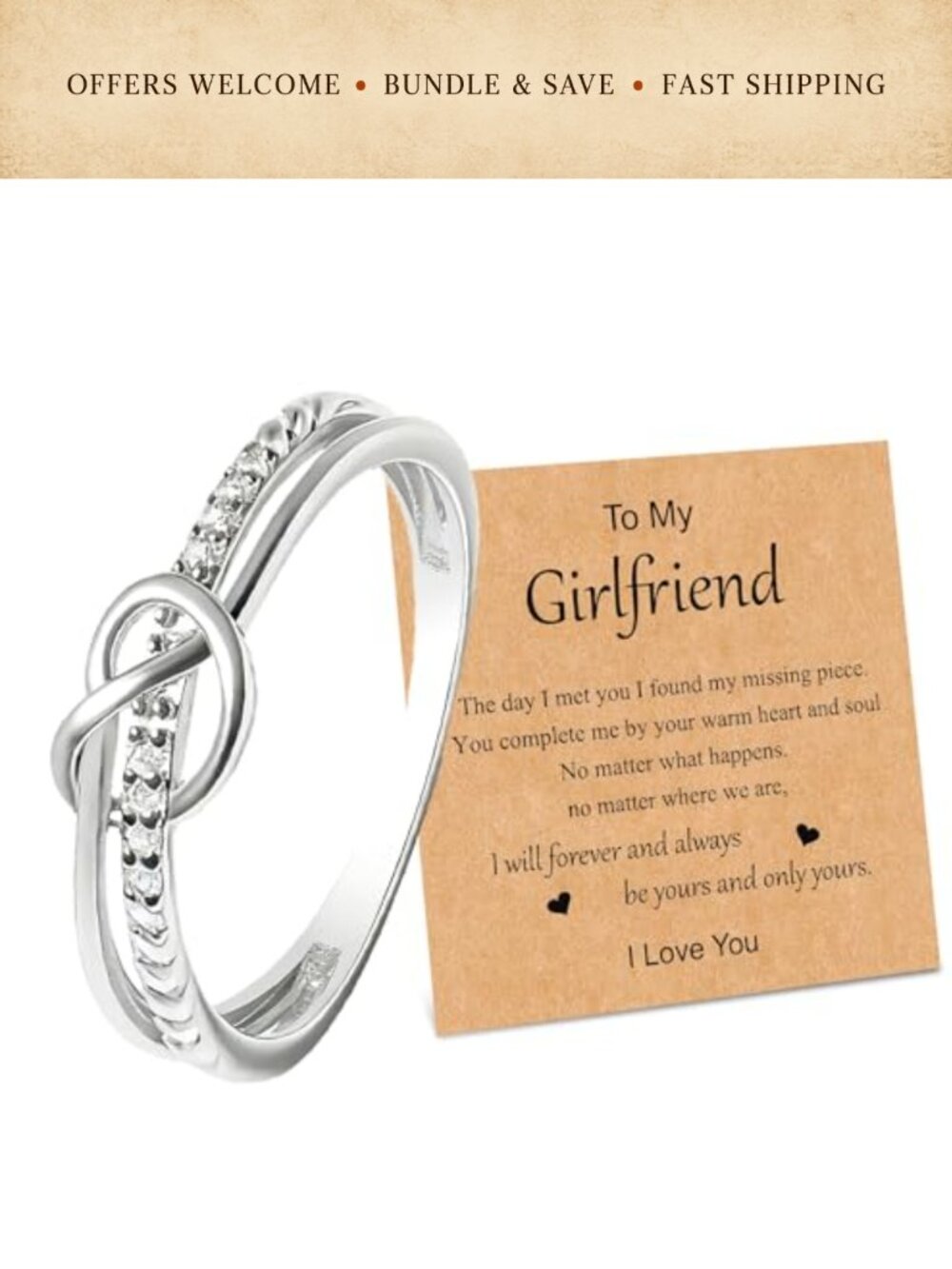 Silver Rhinestone Knot Ring Adjustable Sparkle Statement Jewelry Gift for Her